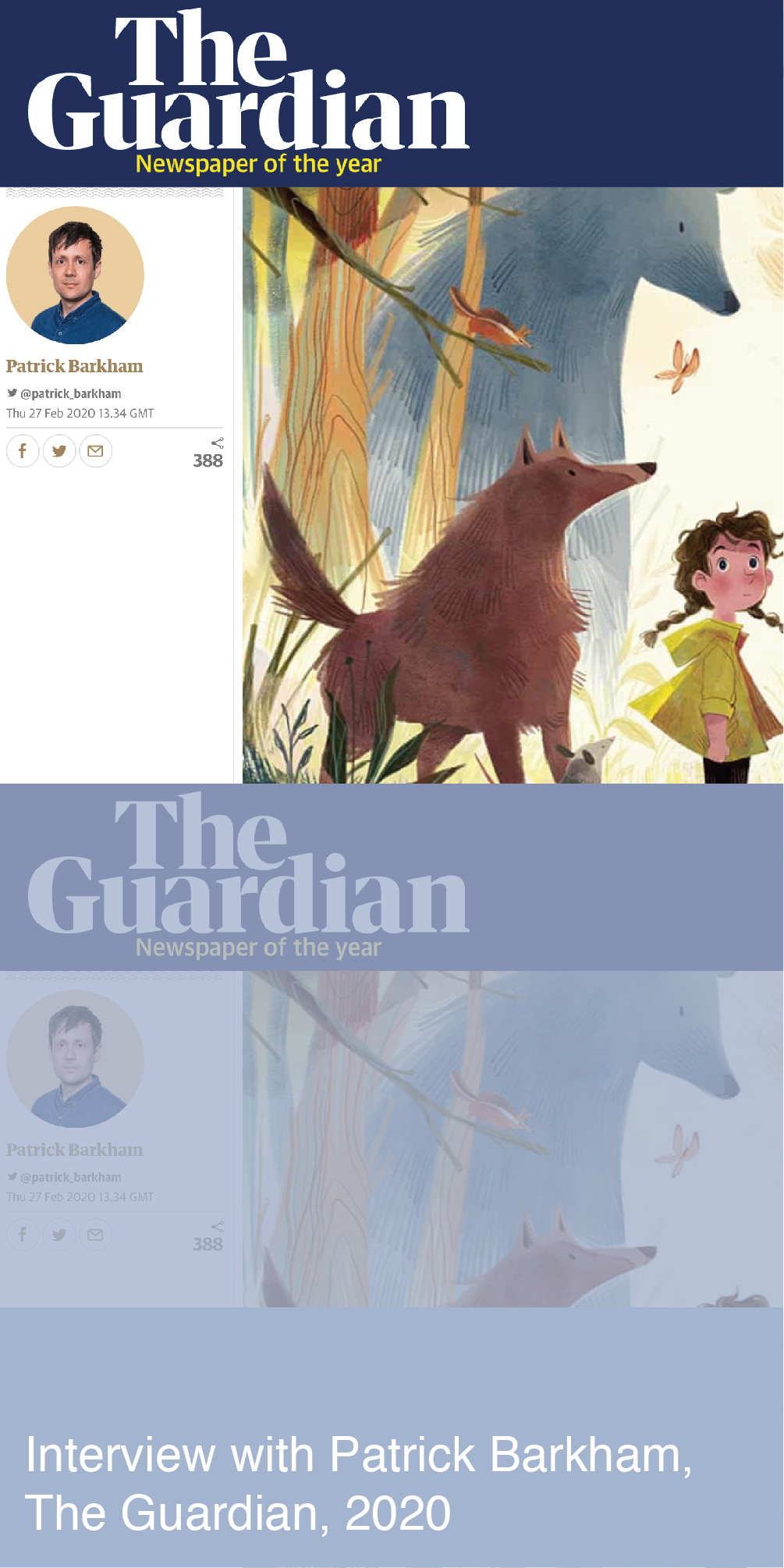 Interview with Patrick Barkham in the Guardian
